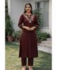 Women Designer Pure Cotton Kurta Pant Set Indian Bollywood Top Tunic Embroidered Kurti