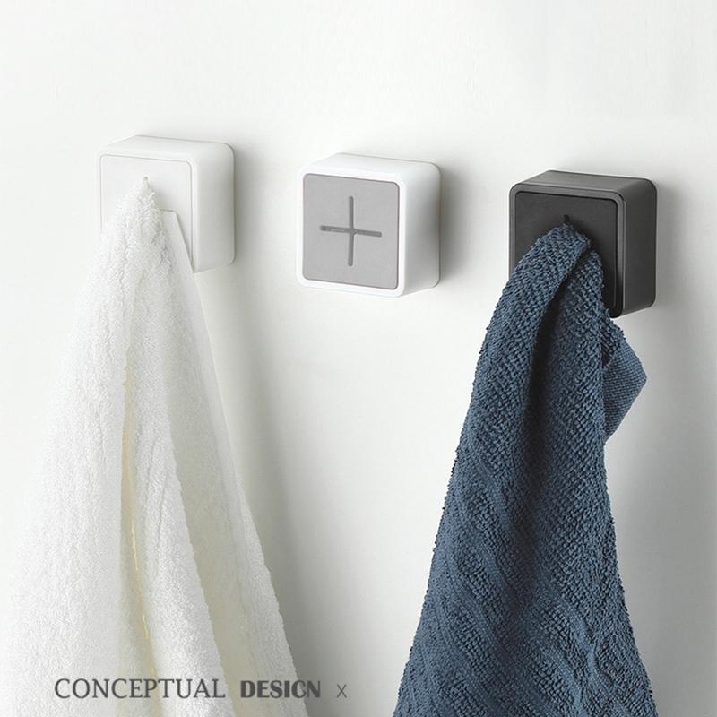 Self Adhesive Towel Plug Wall Mounted Bathroom Towel Storage Dish Cloth Organizer