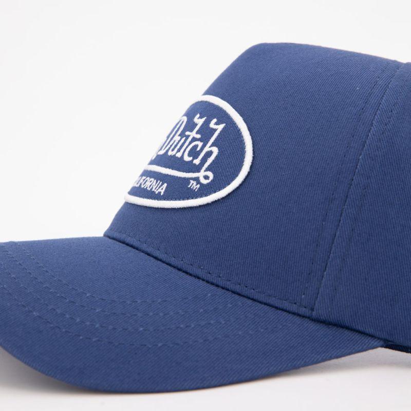 Men's VON DUTCH Cap with White Logo, Dark Blue Color