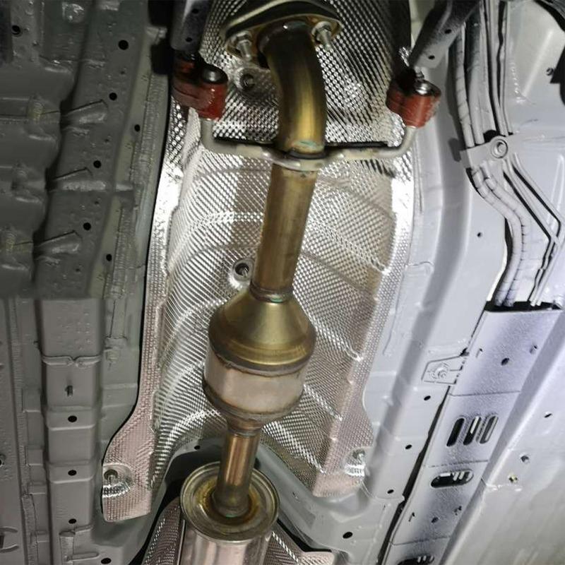 Srebrna Tłoczona Aluminiowa Osłona Termiczna Wydechów Elektryczna Turbo Izolacja Termiczna Samochodowa Izolowana Temperaturowo Naklejka Układy Wydechowe