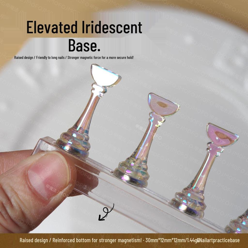 Translucent Pink Nail Holder & Display Stand for Manicure Practice