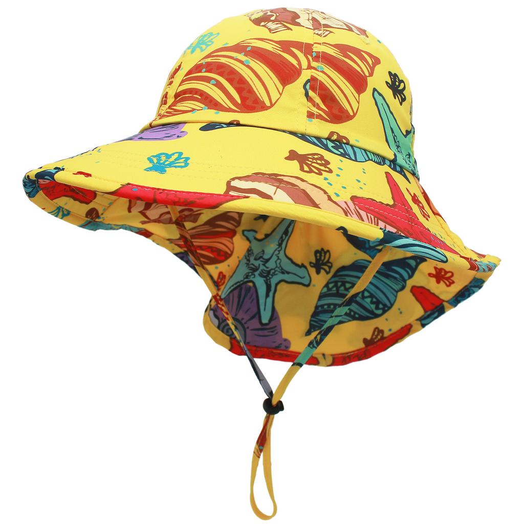 Children's sun hat baby sun hat boys hat summer girls beach sun hat big brim neck hat