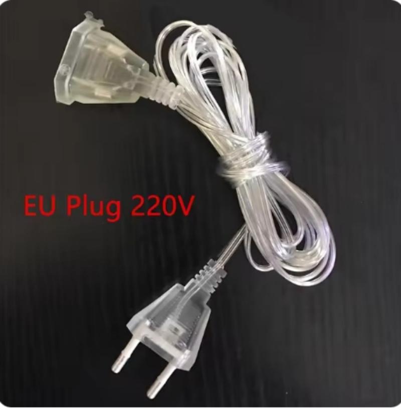 Outdoor Decoration 4m Droop 0.4-0.6m Curtain Icicle Led String Lights 220V EU Plug Garden Xmas Garland Decorative Lights