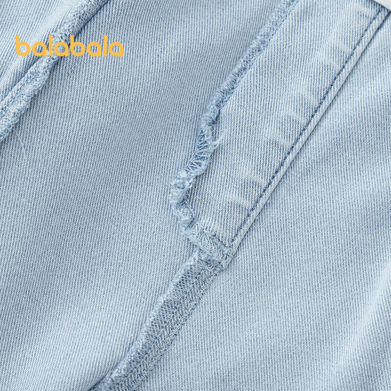 Balabala Girls' 2025 Spring Denim Long Pants