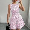 New Women Summer Floral Print Tank Top Dress Sleeveless Holiday Style Short Dresses For Girls