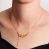 Copper Coin Light Luxury Five Emperors Coin Retro Sand Gold Necklace Broken Ice Advanced Neck Chain Flash Literary Retro