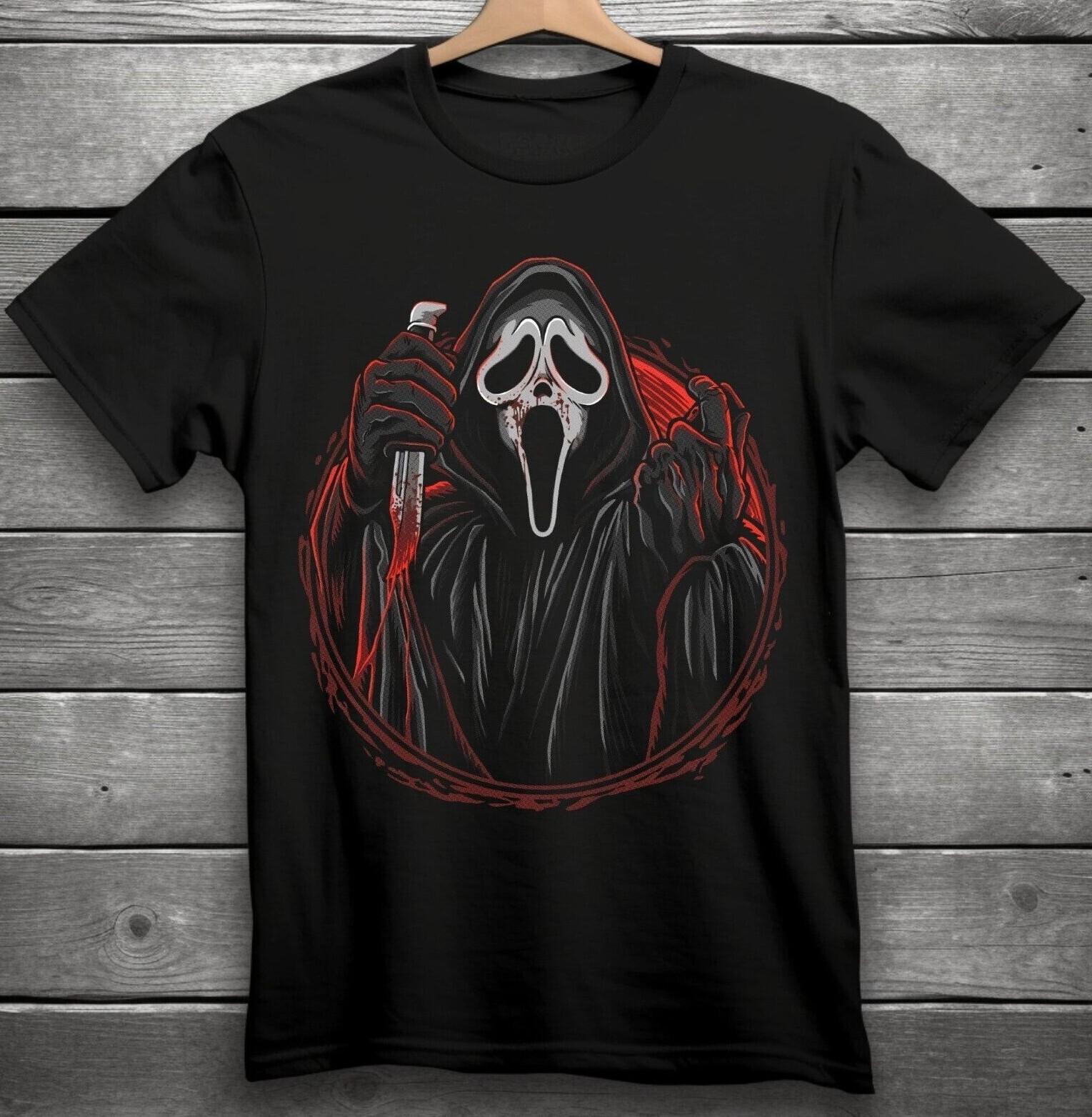 Horror Movie T-Shirt Black S-3XL Ghostface S