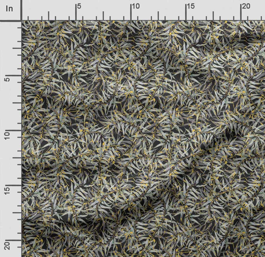 Soimoi Leaves Print,  Cotton Cambric, Quilting Fabric Sold by The Yard 42 Inch Wide, Medium Weight Cotton Fabric,