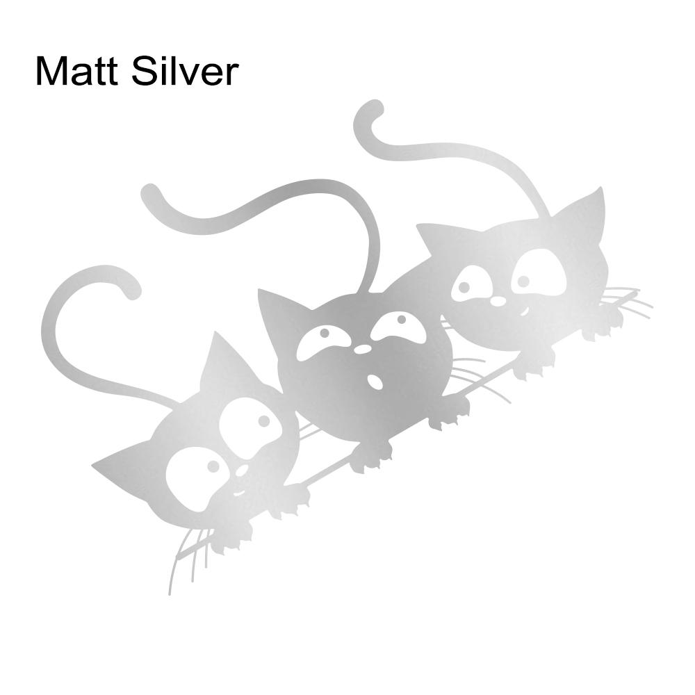 Creative&Funny Car Sticker Three Cute Cats Cartoon Vinyl Decal For Car Body Window Side Door DIY Decoration Sticker Accessories