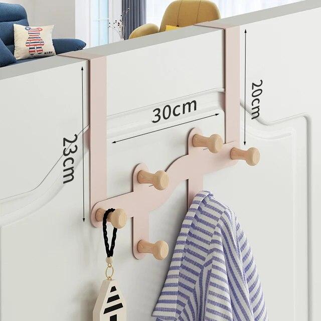 Modern Fashion Door Back Hook Bedroom Porch Free Punch Coat Hook Bathroom Door Hook Towel Rack Metal Hook