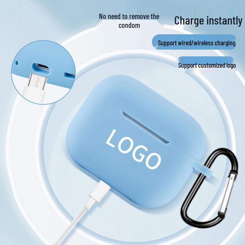 Solid Color Silicone Protective Cover for Apple AirPods Pro 2