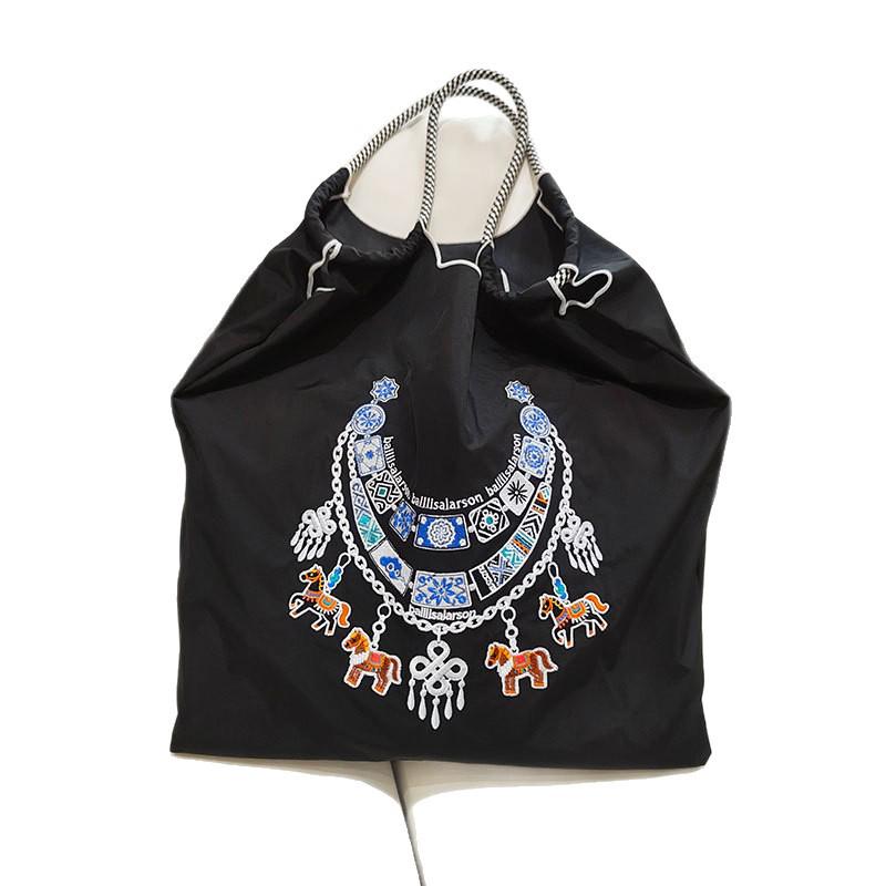 Individuell bestickte Canvas-Tragetasche - Große Umhängetasche für Handy & Einkäufe für Damen