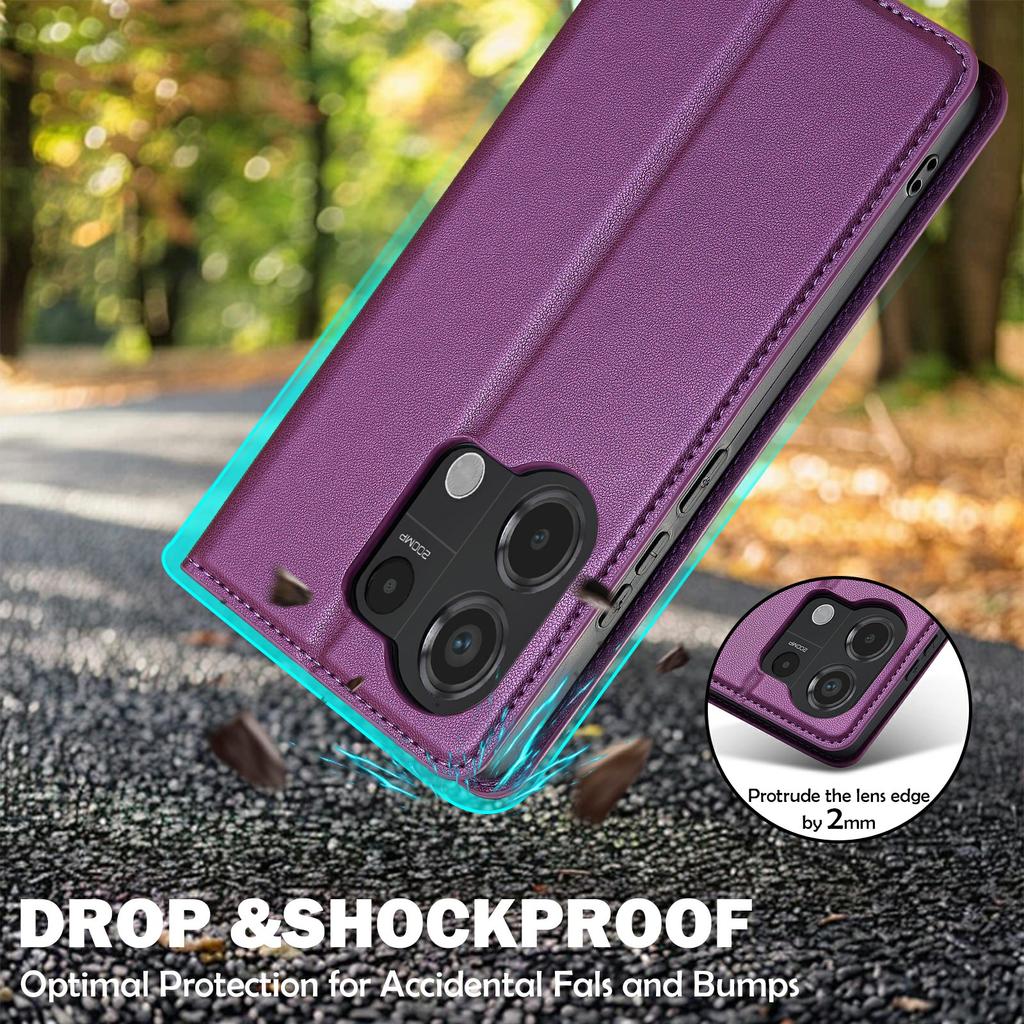 LC.IMEEKE L1 Series for Xiaomi Poco M6 Pro 4G/Redmi Note 13 Pro 4G Case PU Leather Wallet Stand Phone Cover