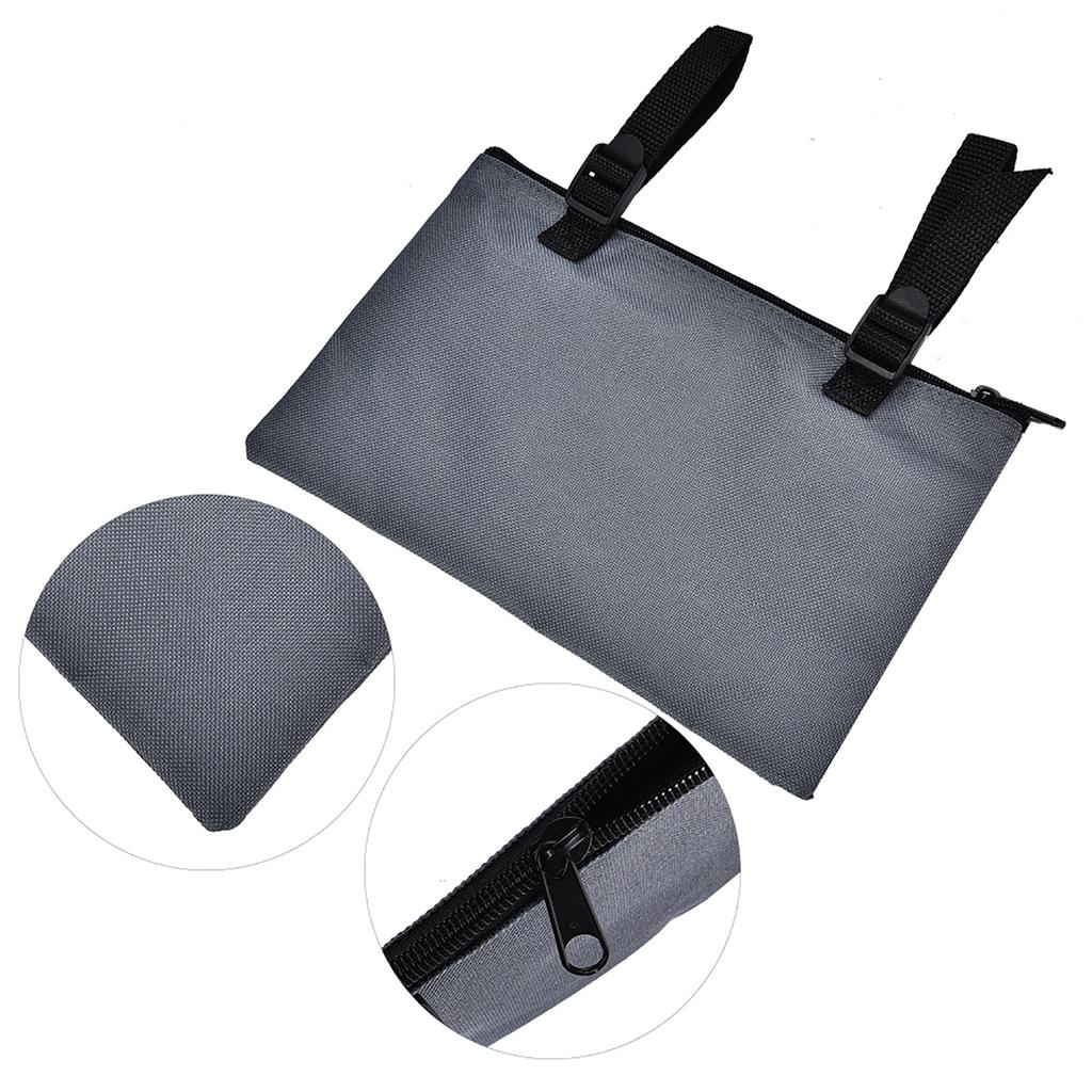 Waterproof Mobility Scooter Armrest Bag Wheelchair Shopping Travel Storage Bag Black