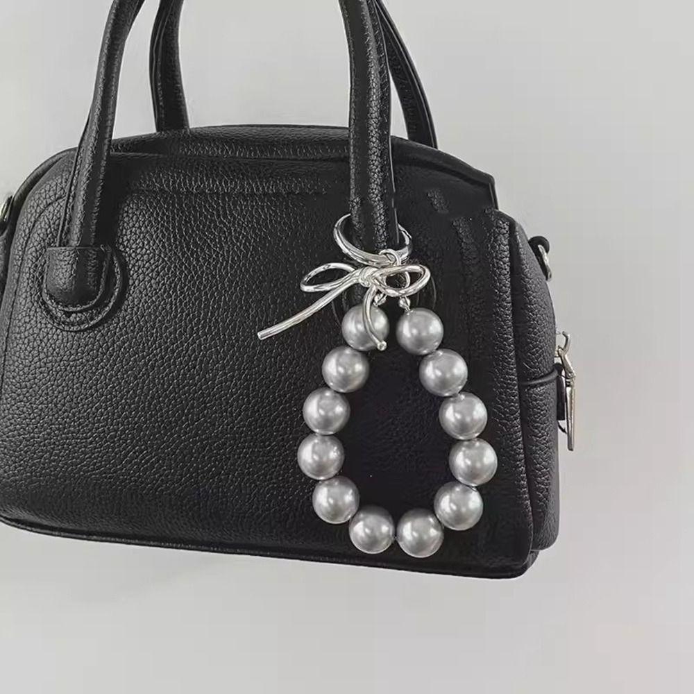 

Подвесной шнур бусины сумка кулон бусины струна бант телефон ремешок бант жемчужная сумка кулон женщины