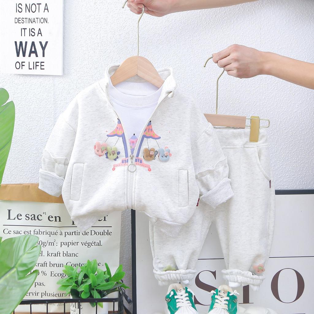 Dětská ležérní souprava s dlouhým rukávem, pohodlné každodenní oblečení