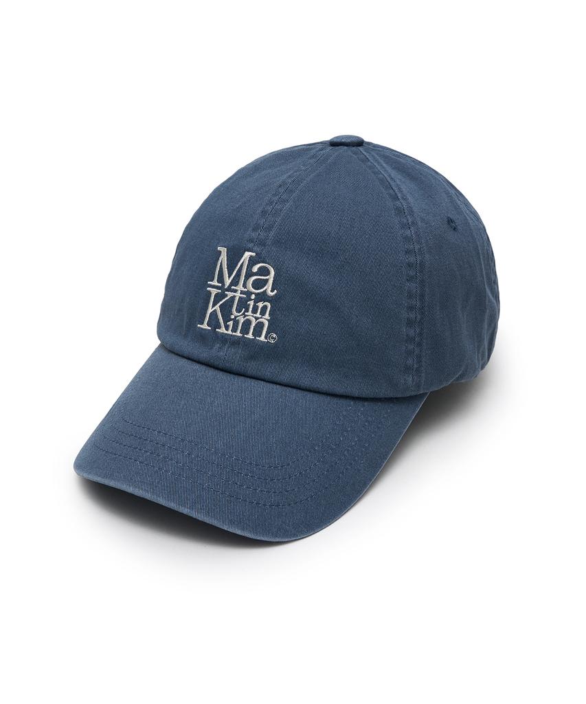 Mattengkim Matin Block Logo Baseballkappe in Rauchblau