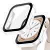 Glass+Case For Apple Watch 7 8 45mm 41mm 49mm 44mm 40mm Straight Edge Screen Protector Cover Case iWatch 4 5 SE 6 7 8 Ultra 49mm