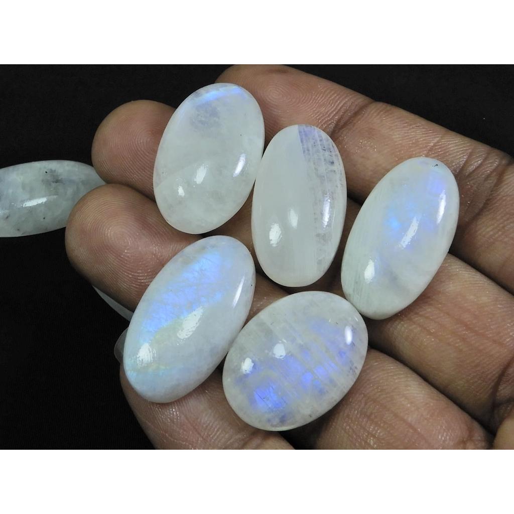 15X22-17X27MM Natural Rainbow Moonstone Oval Cabochon 12Pcs Gemstone 270Cts. C-07
