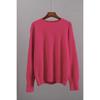 Einfarbiger Rundhals-Pullover für Damen | Weiches Strickoberteil | Lässige lockere Passform