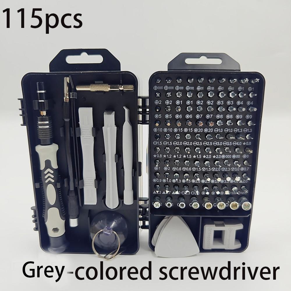 

Набор отверток для электроники 115 в 1 Прецизионные отвертки Инструменты Компьютер Ноутбук Телефон Магнитный Ремонт Профессиональный Набор инструментов серый