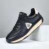 2025 Autumn Men's Genuine Leather Non-slip Sport Trainers - White, Wear-resistant Fashion Casual Board Shoes