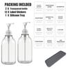 Shampoo and Conditioner Dispenser Wall Mount 500ml Refillable Bath Soap Bottle Lotion Shower Soap Dispenser for Bathroom