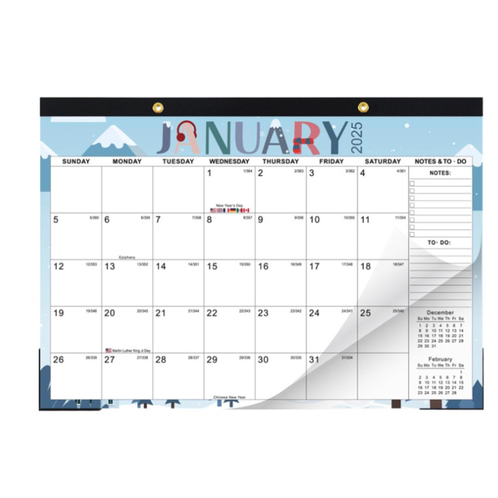 

Прямоугольный тематический месячный календарь большого размера, календарь со списком дел на 2025 год, ежемесячный настенный календарь, подарок Calendar