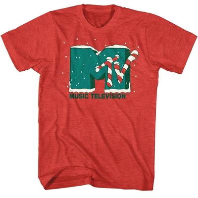 MTV Christmas Red Heather T-Shirt
