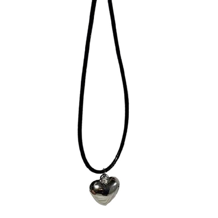 European and American Jewelry Simple Love Pendant All-match Novel Clavicle Chain 1 чёрный
