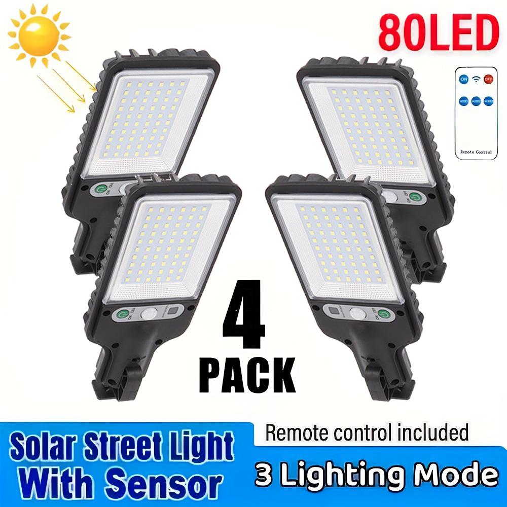Solar Smart Light, Motion-Sensing Streetlight, Ultra-Bright Floodlight 3 Function Modes, Semi-Recessed Installation