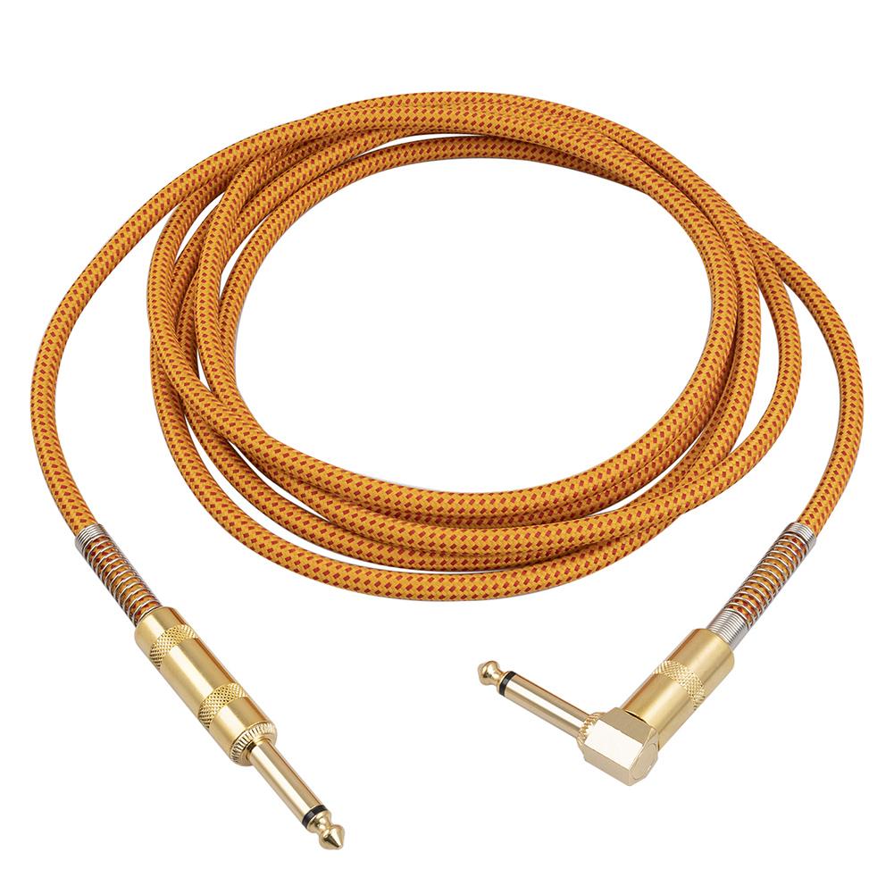 

Guitar Instrument Cable Gold-plated Connector Metal Shell for Electronic Keyboard Bass 1/4-Inch TS To 1/4-Inch TS 6.35mm Cable