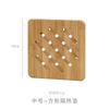 Portable placemat, thickened circular household coaster, hollowed out bamboo insulation mat, dining table mat
