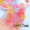 20 Stück Neue Niedliche Mini 16*17mm Zweifarbige Kardioide Flache Rückseite Harz-Cabochons Scrapbooking DIY Schmuck Handwerk Dekoration Zubehör