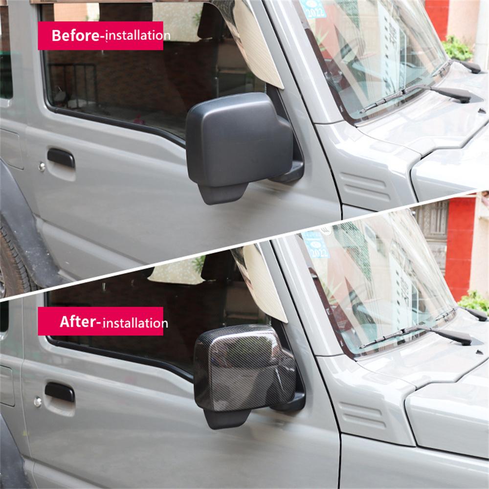 Fit For 2019-2023 Suzuki Jimny JB64 JB74 Rearview Mirror Shell Cover Trim 2Pcs