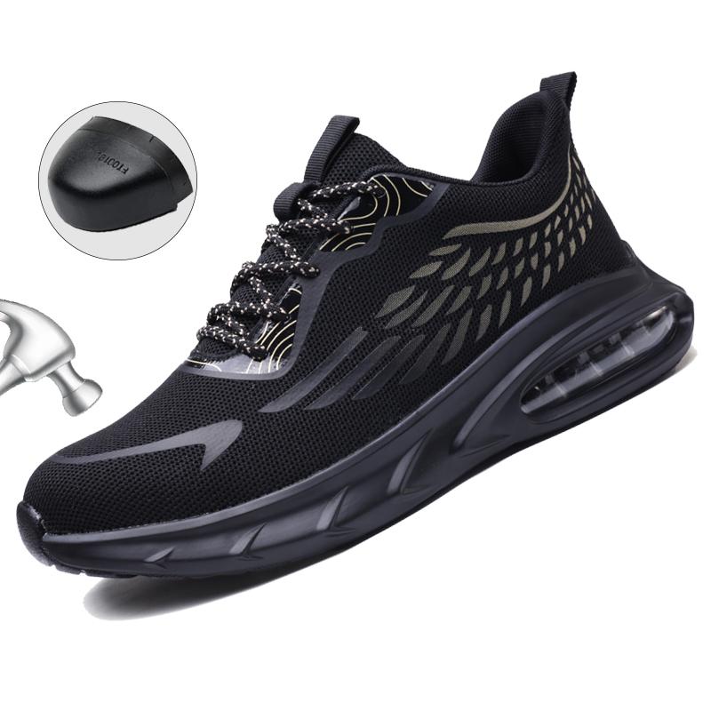 

Рабочая защитная обувь Мужские рабочие кроссовки Защитная обувь со стальным носком Антипрокольные рабочие ботинки Неразрушаемая обувь на воздушной подушке 38