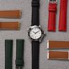 STAPELP 18mm 19mm 20mm 22mm Sailcloth Strap FKM TOP+Leather Base Tropical Texture Rubber Watch Bands Quick Release Pin Buckle