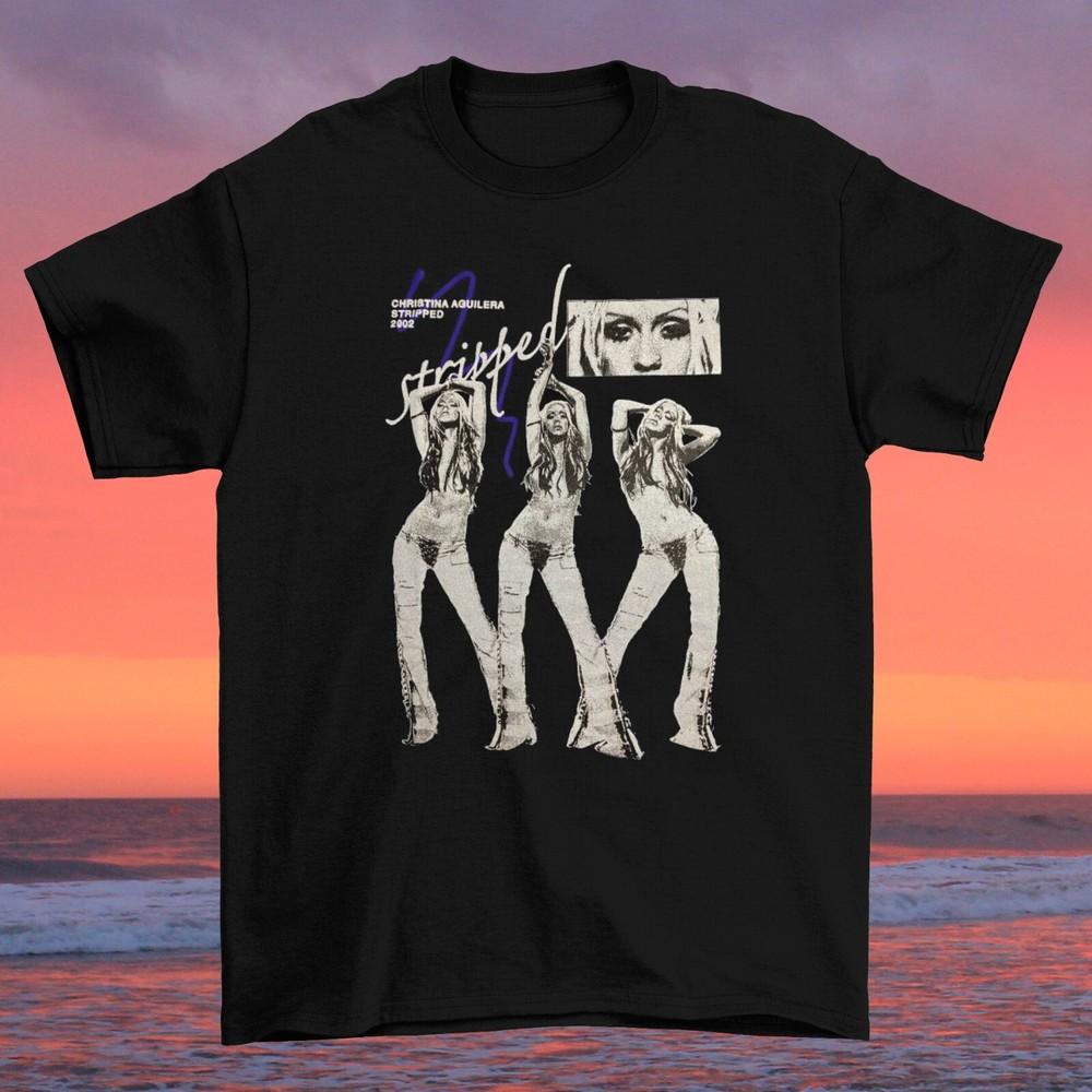 Кристина Агилера Stripped World Tour Футболка с коротким рукавом Унисекс Размер S-2345XL Унисекс Футболка M