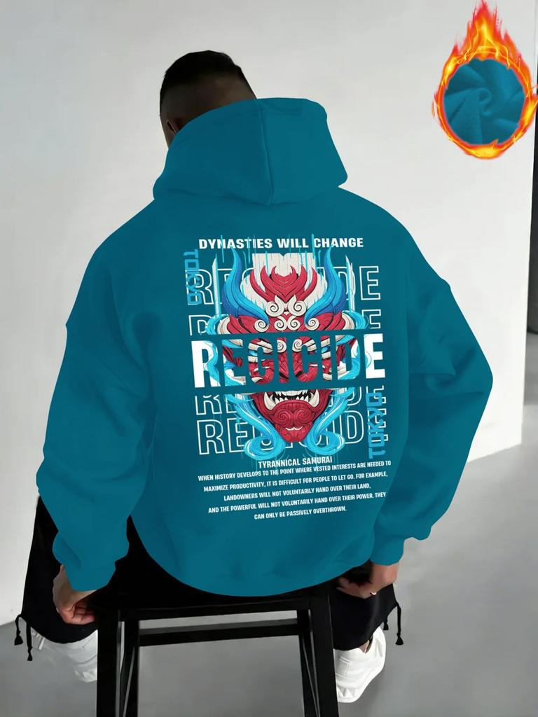 Hot selling men's new autumn regicide ghost mask print soft and comfortable hooded sweatshirt outdoor street style top