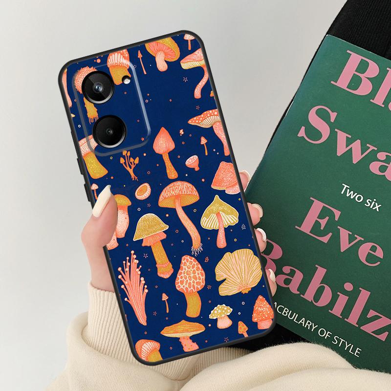 Mushroom Aesthetic For Realme 11 10 9 12 Pro Plus GT Neo 6 5 C21Y C25s C30 C31 C33 C35 C51 C53 C55 C67 Case