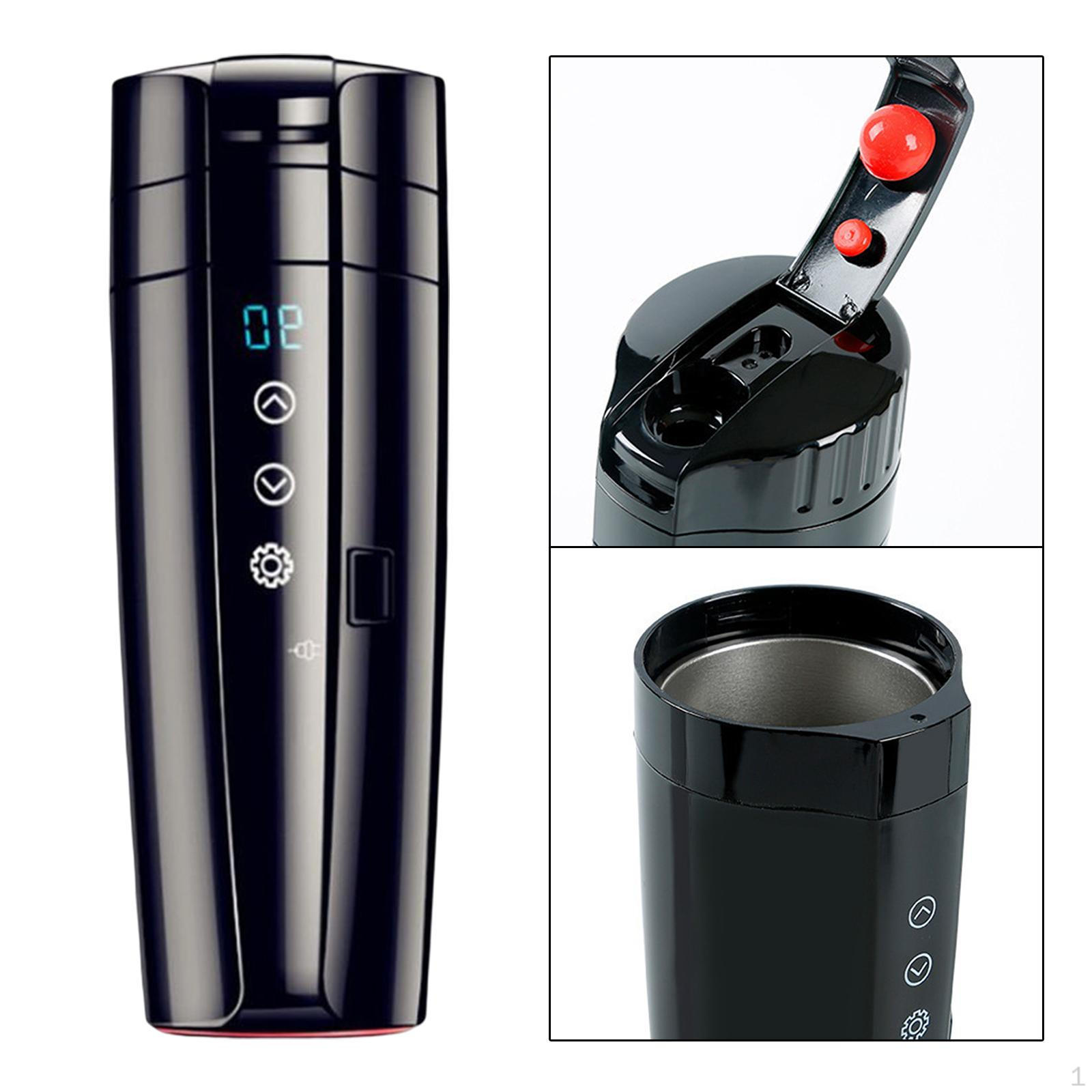 

Portable Car Heating Cup LCD Display Rustproof Leakproof 14 Thermal Mug Heated Travel for