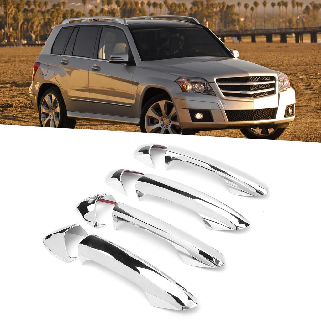 4PCS Exterior Door Handle Cover Chrome Plated Replacement for CClass W204 20082013