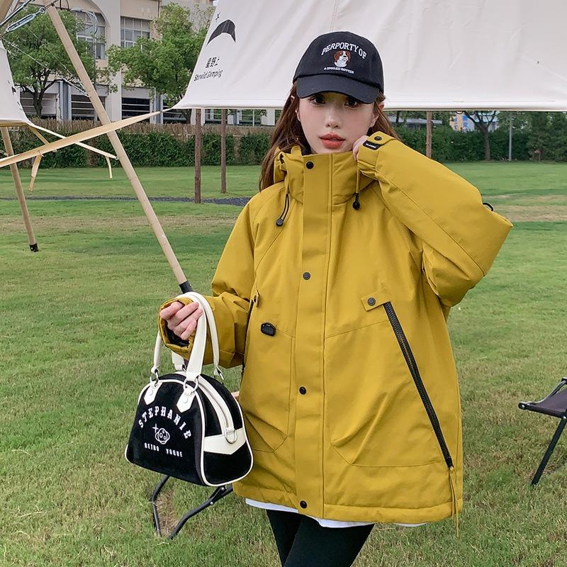 Down cotton-padded clothes women's winter jackets thickened couple tooling cotton-padded clothes short outdoor jacket cotton-padded jacket