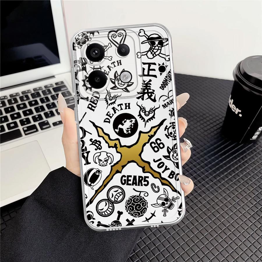 

Чехол для Xiaomi Redmi Note 14 Pro Plus A4 11S 12S Note 13 10S 9 10 12 13C 14C 11 Мягкая накладка на телефон One Pieces Monkey D Luffy Redmi A4