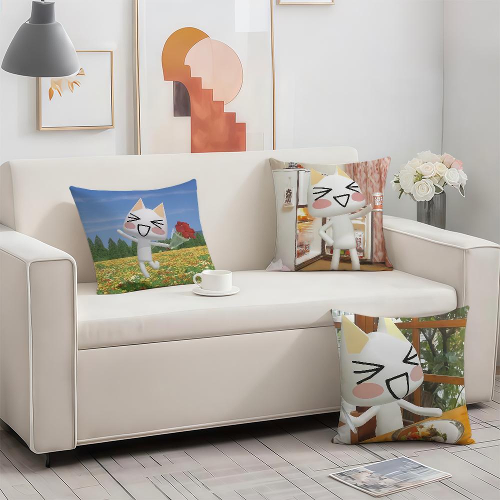 Cute TToro IInoues cushion cover Birthday Anniversary Gifts Double Sided Printed Zipper Cushion Cover Soft Skin Bedding