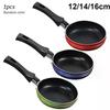 Per Pentolame da Cucina Uso Domestico Padella per Friggere Uova Colore Casuale 12cm/14cm/16CM Mini Padella Antiaderente Acciaio Padella Pentola Casseruola
