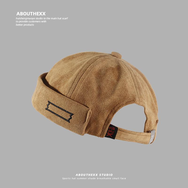 

Korean Style Brim Hat for Men Hip Hop Melon Rind Hat Street Trend Japanese Retro Landlord Hat Versatile Fashionable and Chic Hat for Women M（56-58cm）