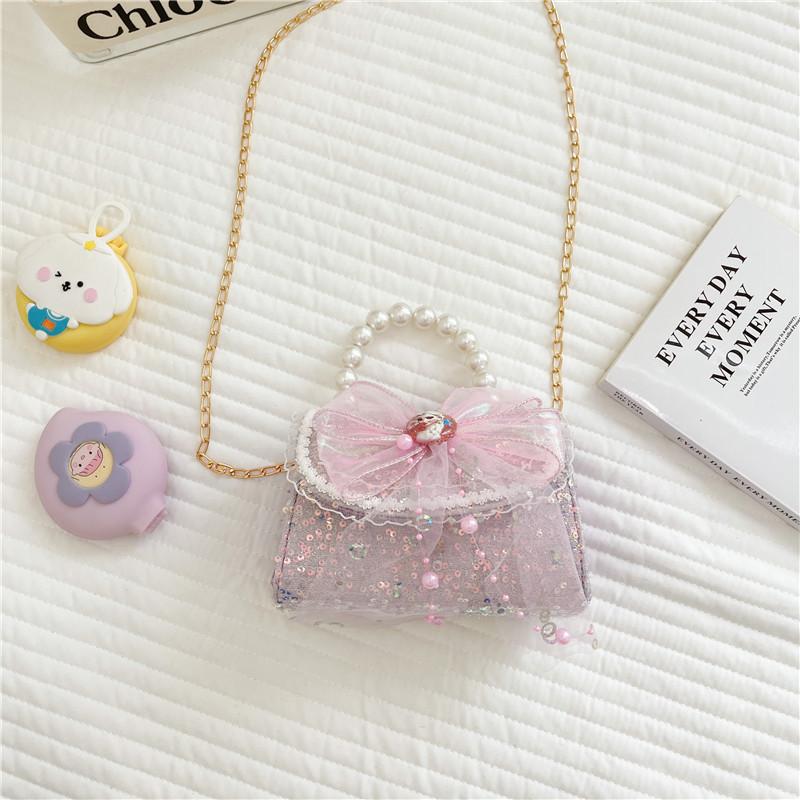Fashionable Mini Children's Handbag Stylish Princess Bowknot Crossbody Bag For Girls
