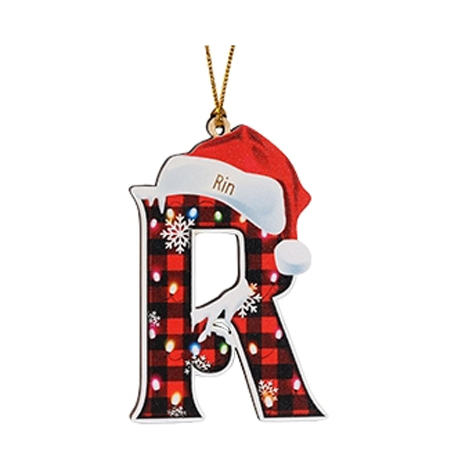 

Украшение на елку Подвеска-буква 26 букв Дом Праздничное украшение Подвеска для DIY Рождество 2025 Новогодний декор Украшение Navidad One Size