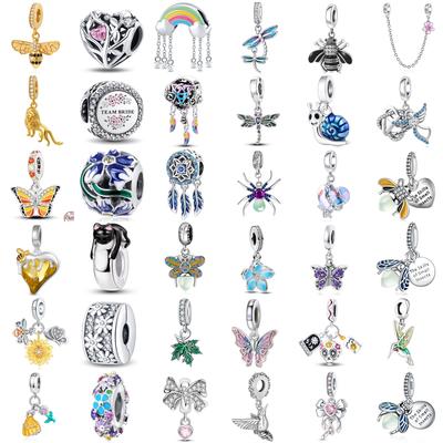 Nou Placare cu Cupru Seria Pădure Ciocănitoare Păianjen Leu Farmec De Lanț Mărgele Potrivit Accesorii Brățară Originală Bijuterii DIY Damă